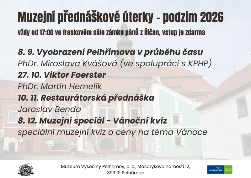 Muzejní úterky - podzim 2026