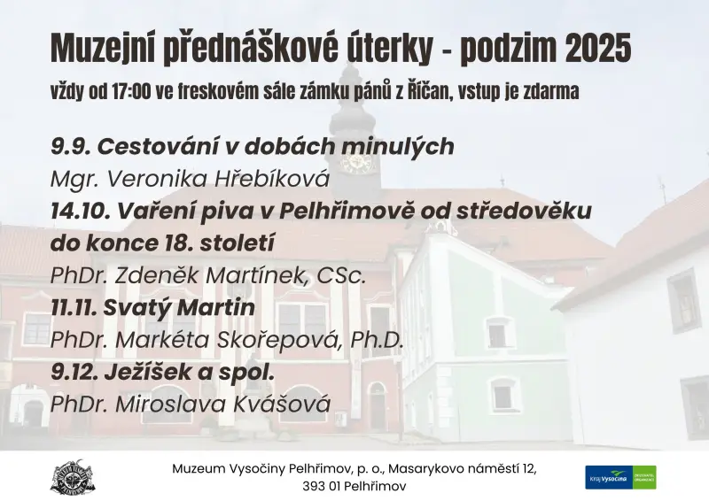 Muzejní úterky - podzim 2025